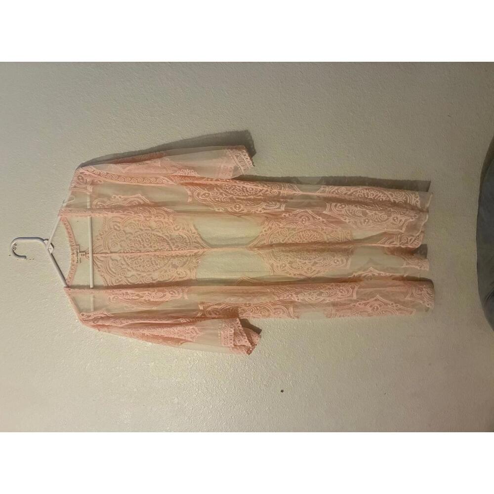 Love on a Hanger Sheer Lace Kimono Cardigan XS/S